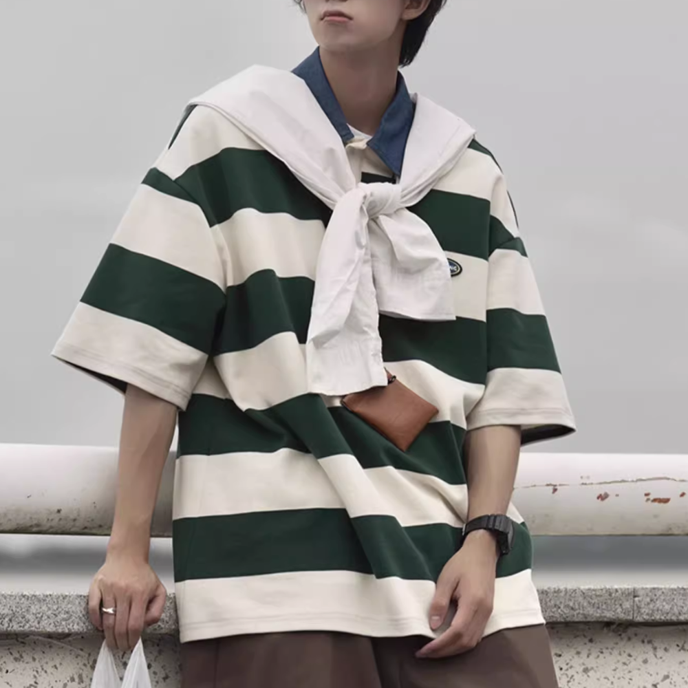 Japanese Contrast Polo Shirt