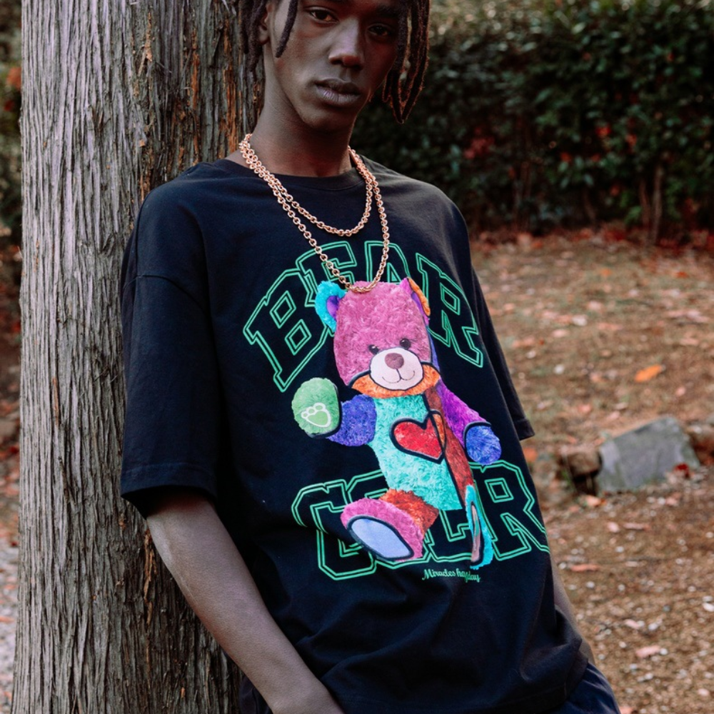 American Color Contrast Doll Bear T-shirt