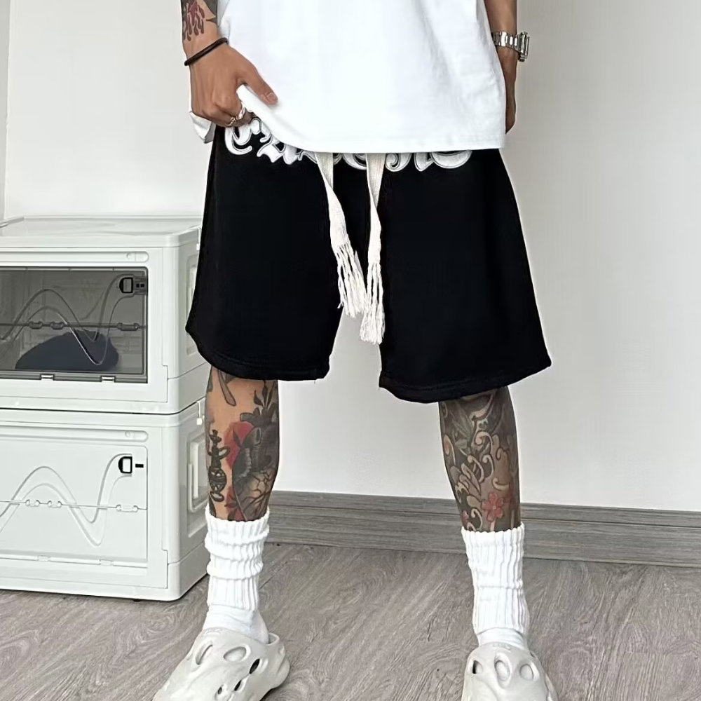 Athletic Versatile Gothic Letter Shorts