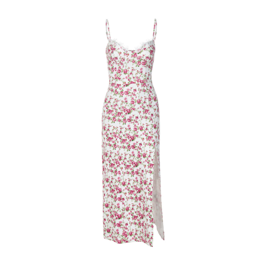 Women's Sexy Floral Slit Dress