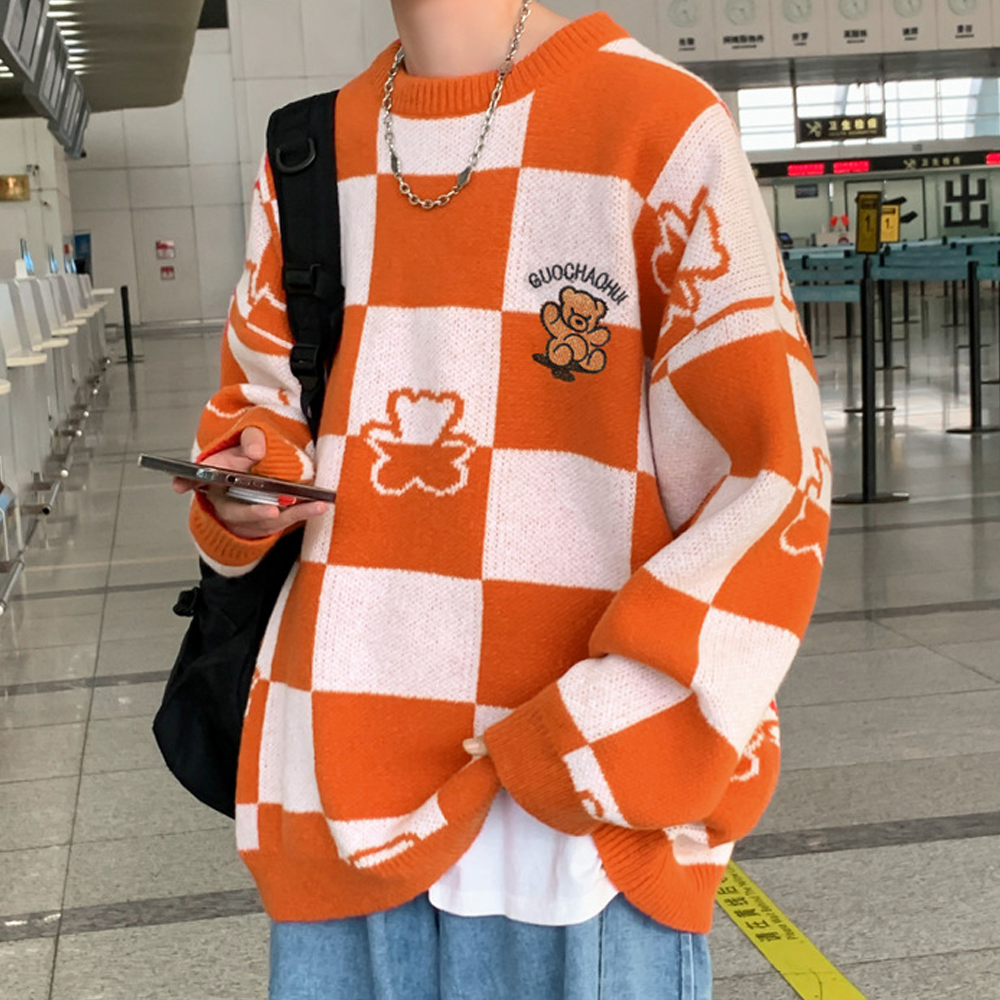 Checkerboard Bear Sweater
