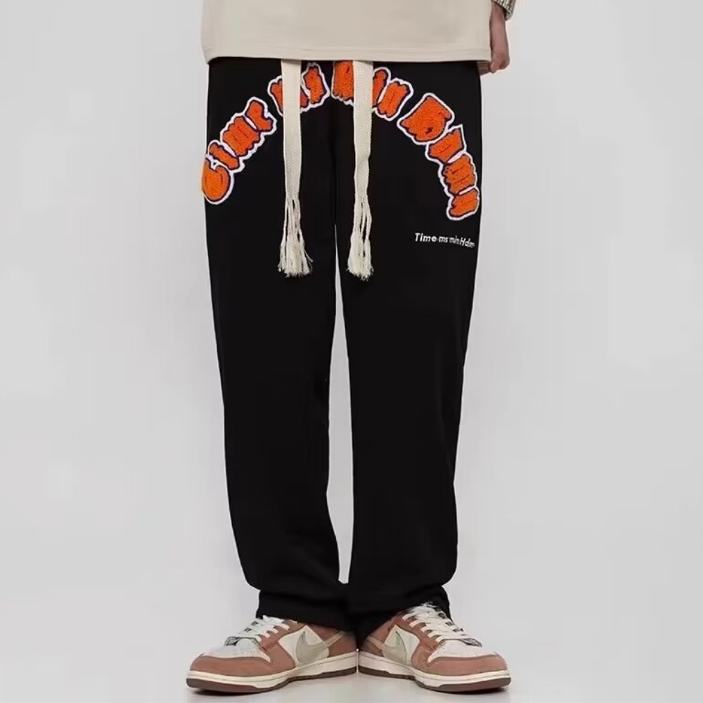Classic Letter Embroidery Sweatpants