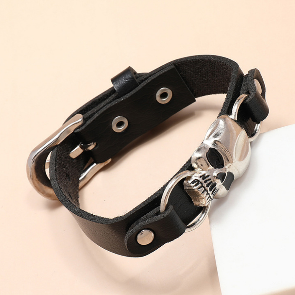Skull Leather Bracelet