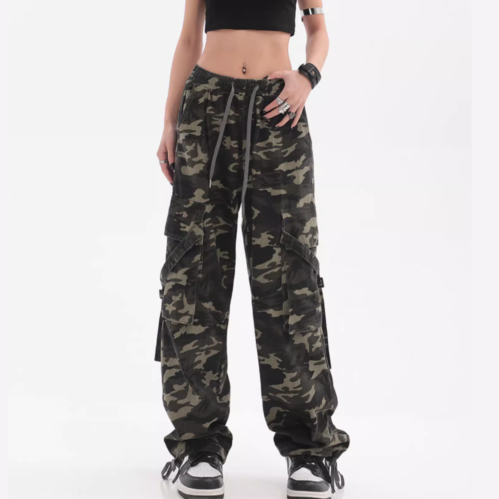 Hip Hop Camouflage High Waist Cargo Pants