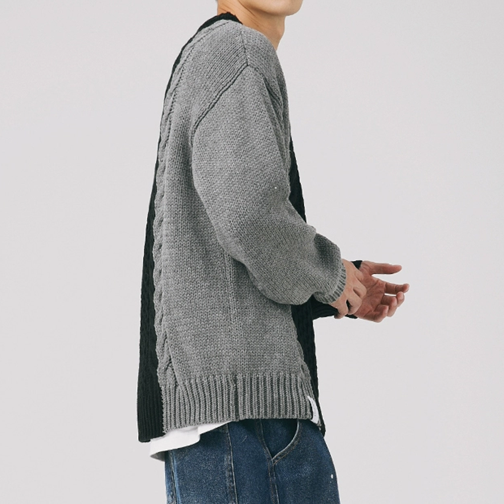 Colorblock  Twist Knit Sweater