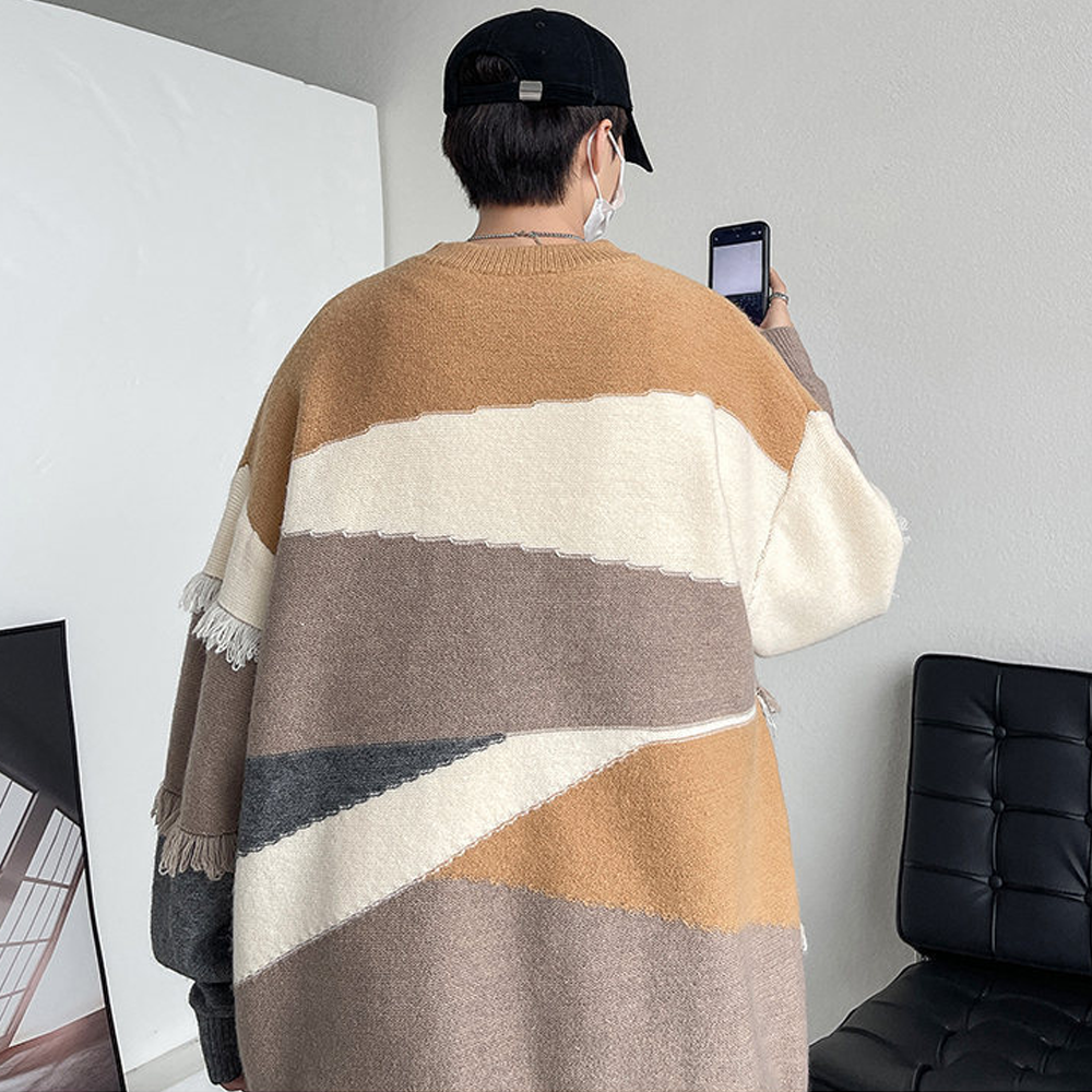 OOC' Soft Tassel Stitching Sweater