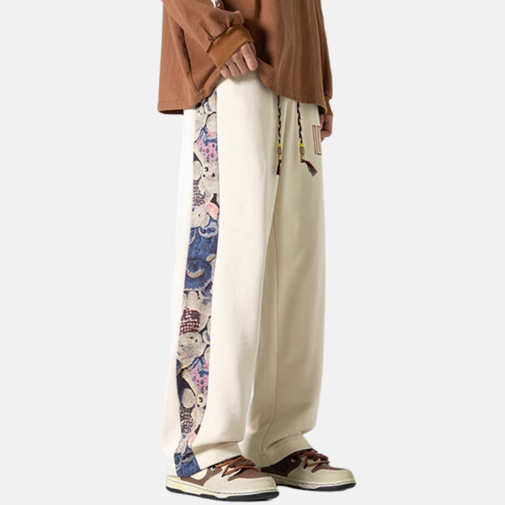 Japanese Side Bear Print Sweatpants