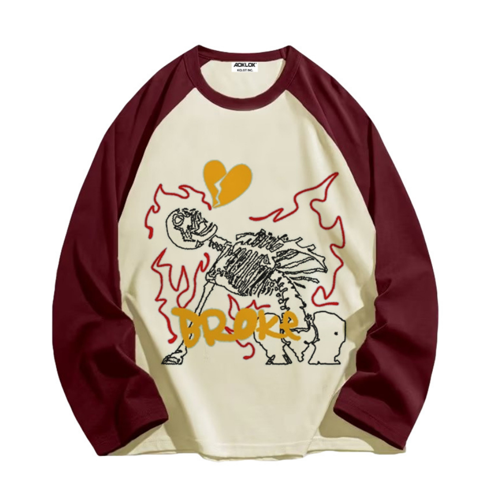 Heartless Skeleton Long Sleeve Shirt
