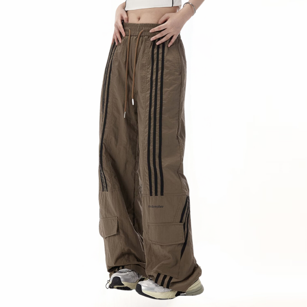 Vintage Side Striped Straight Sweatpants