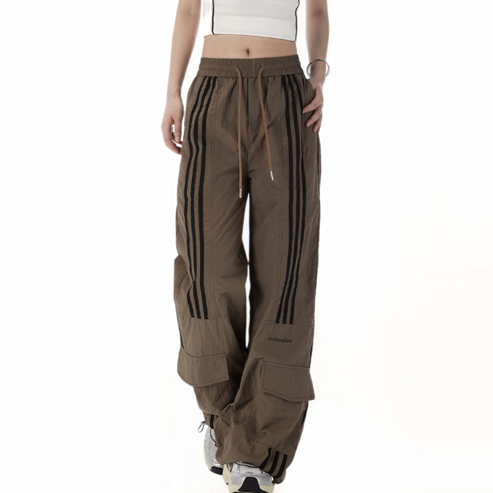 Vintage Side Striped Straight Sweatpants