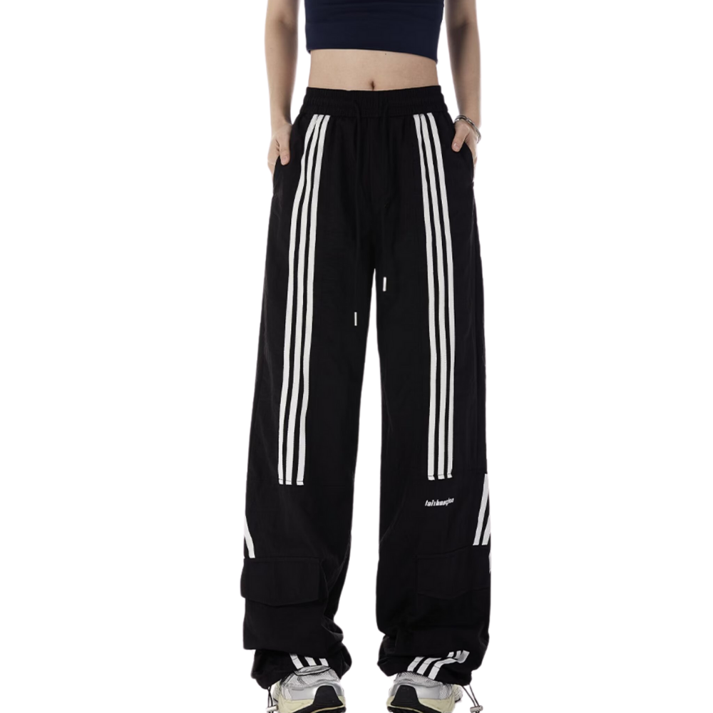 Vintage Side Striped Straight Sweatpants