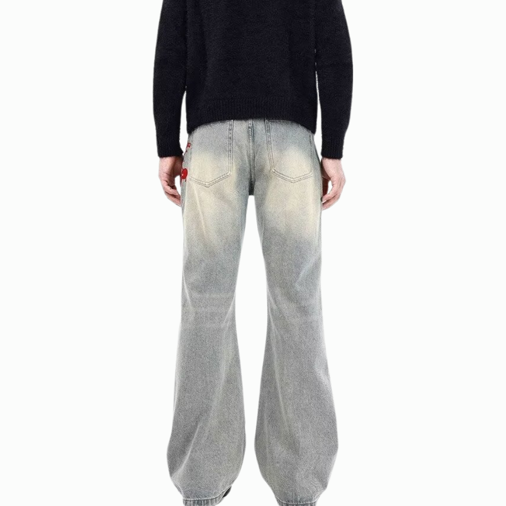 DF|Heavy Chain Embroidery Jeans
