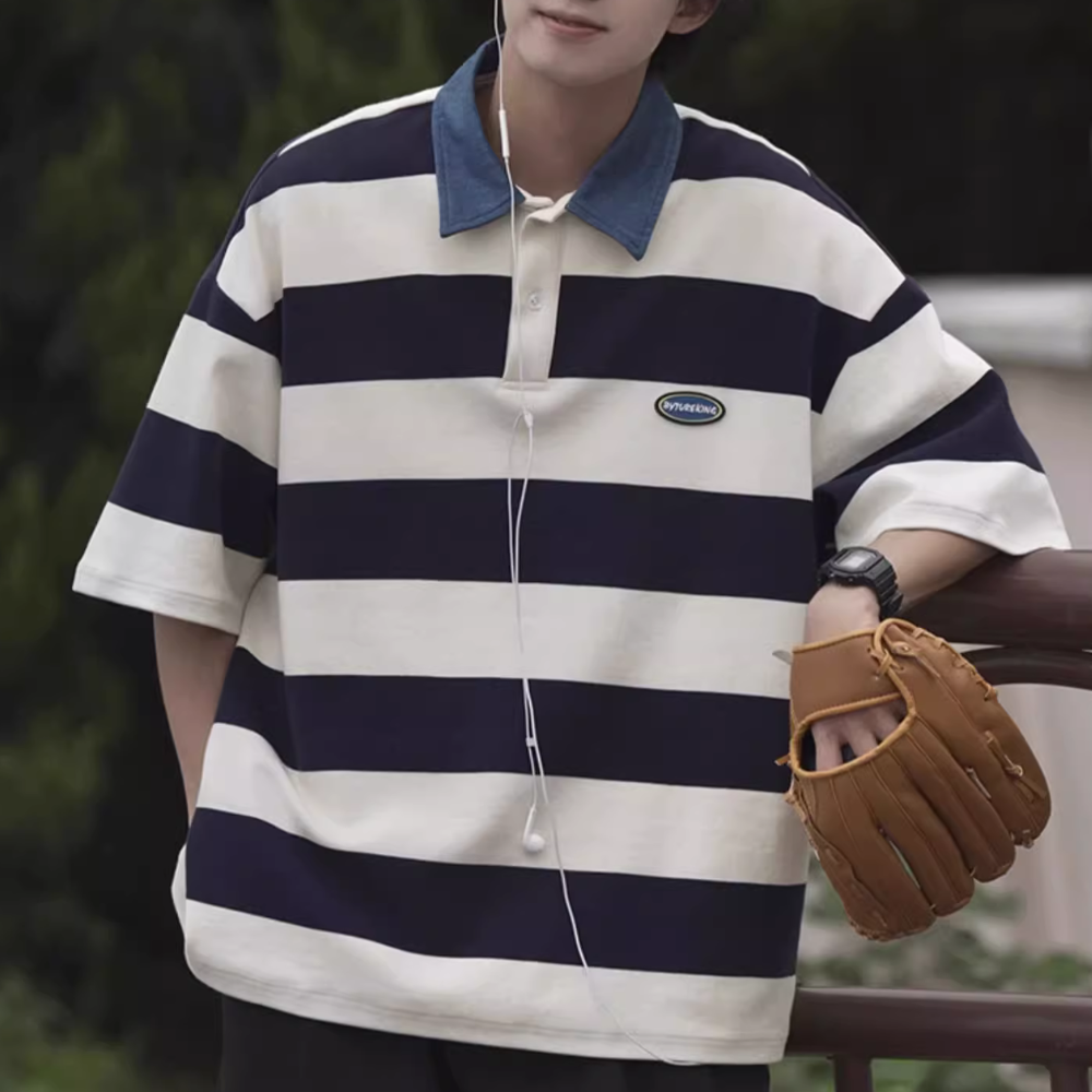 Japanese Contrast Polo Shirt
