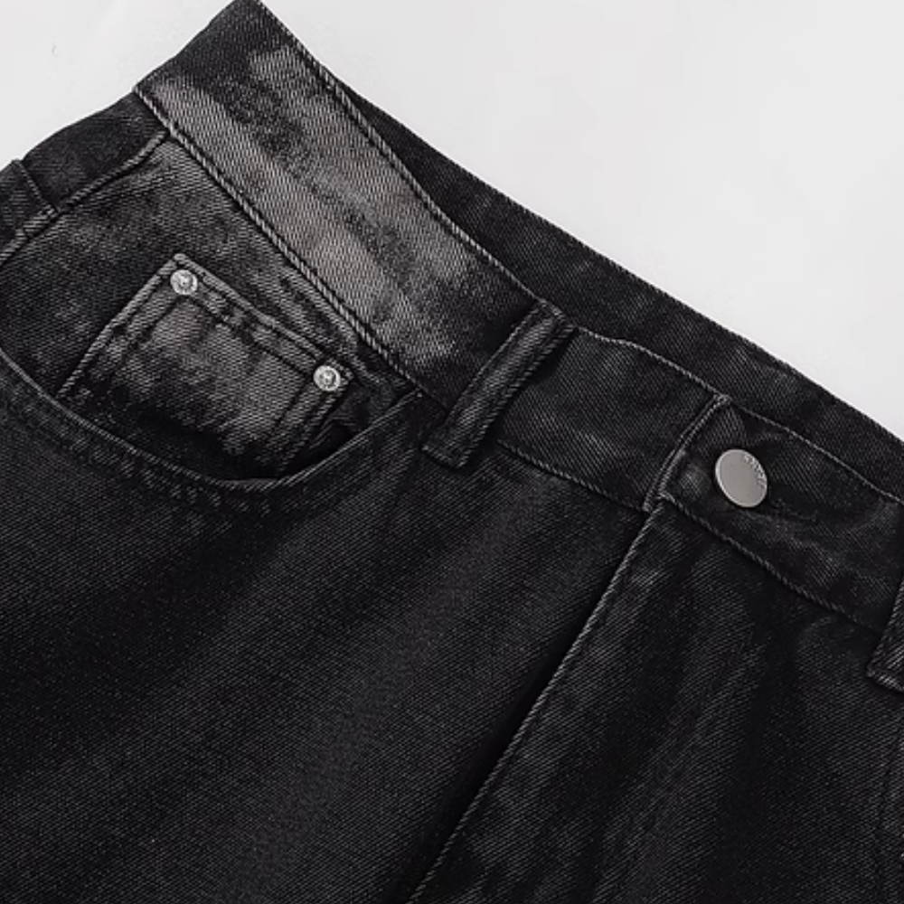 American High Street Gradient hole Jeans