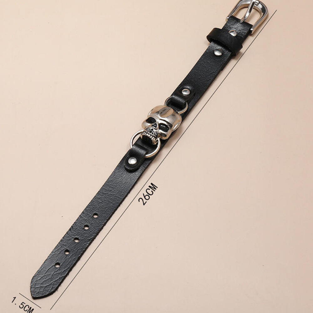 Skull Leather Bracelet