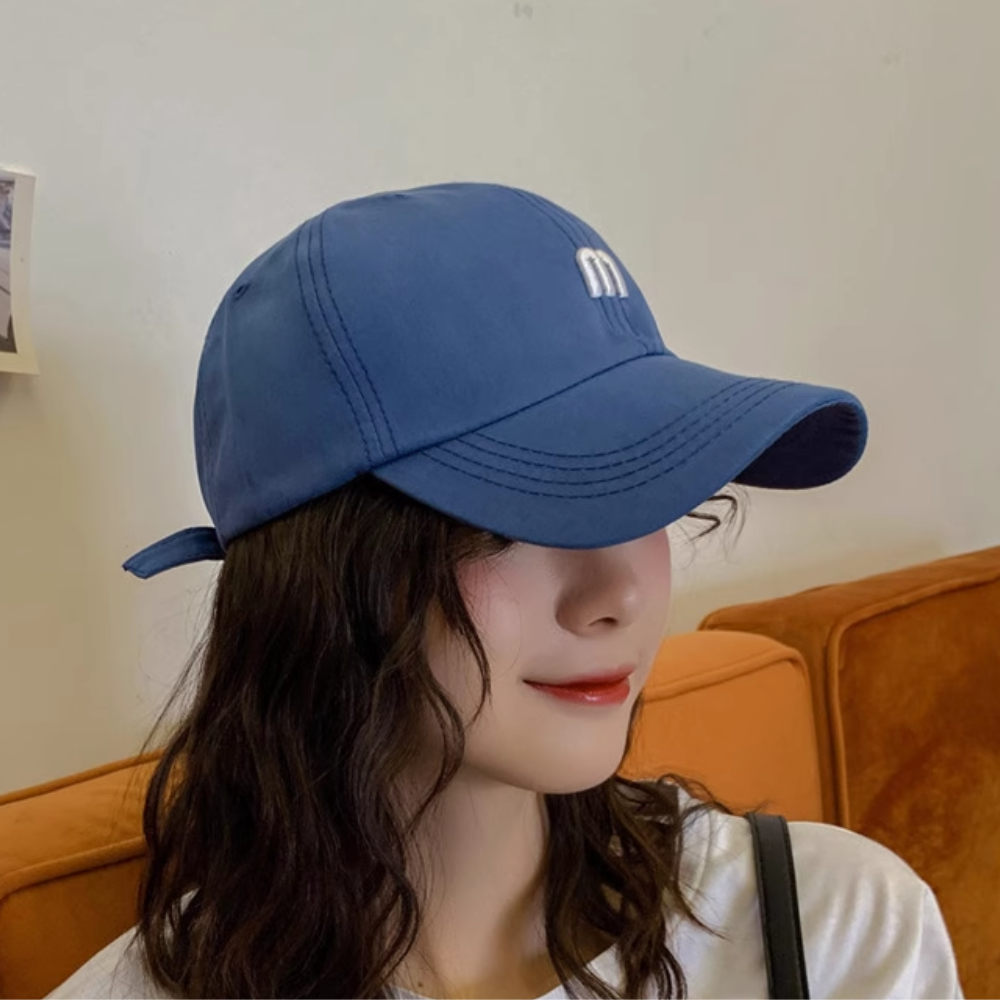 Japanese M letter embroidered hat