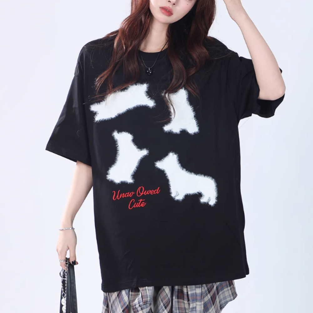 American Towel EmbroideRed Cat T-shirt