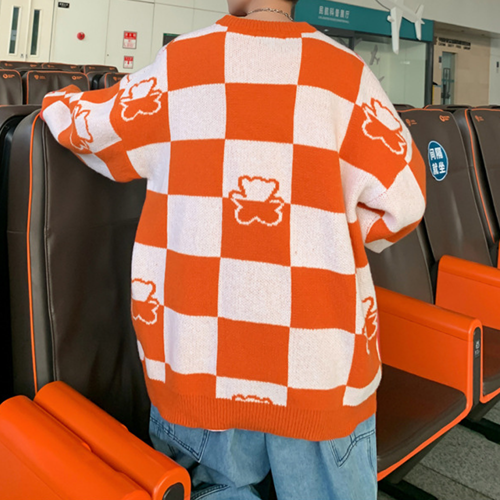 Checkerboard Bear Sweater