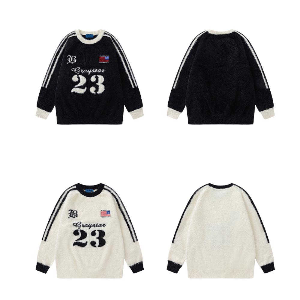 Athletic Raglan Mink Sweater