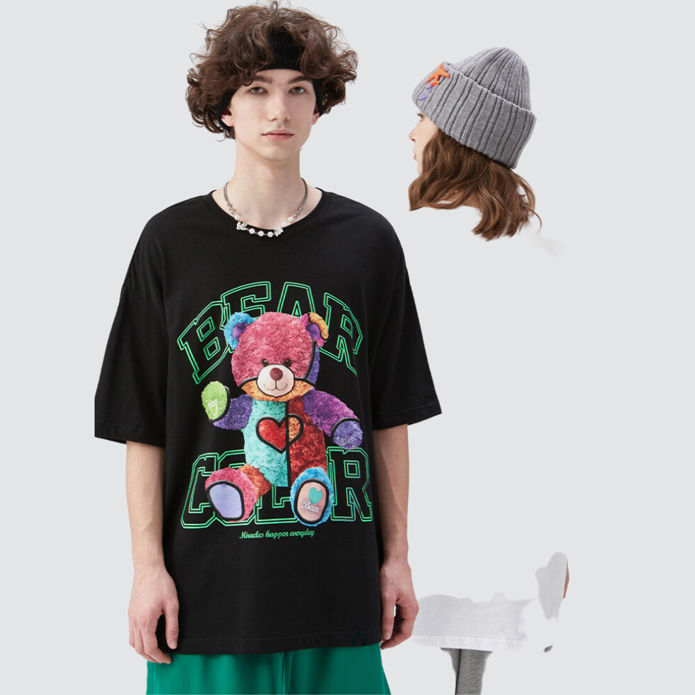American Color Contrast Doll Bear T-shirt
