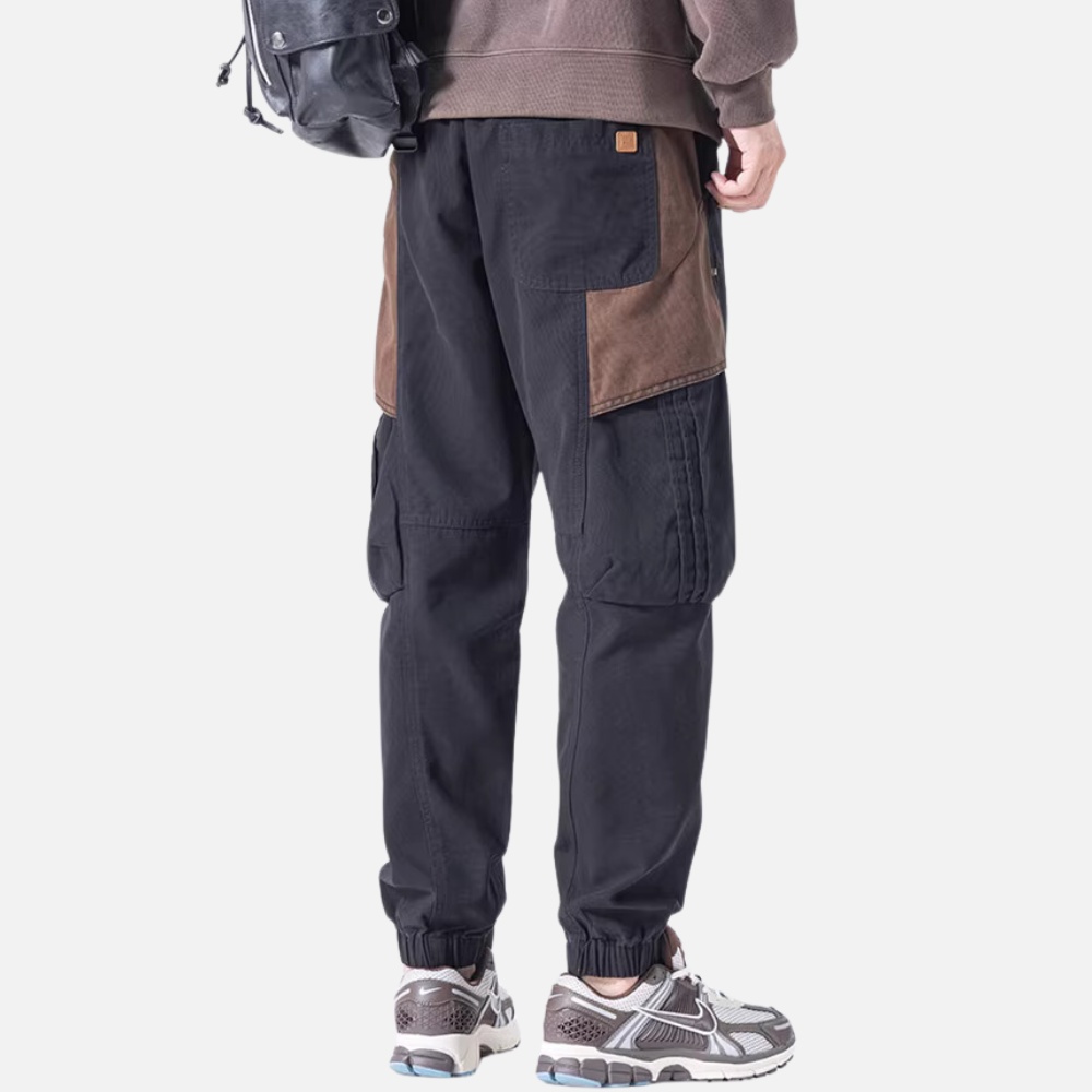 Japanese Contrasting Cargo Pants