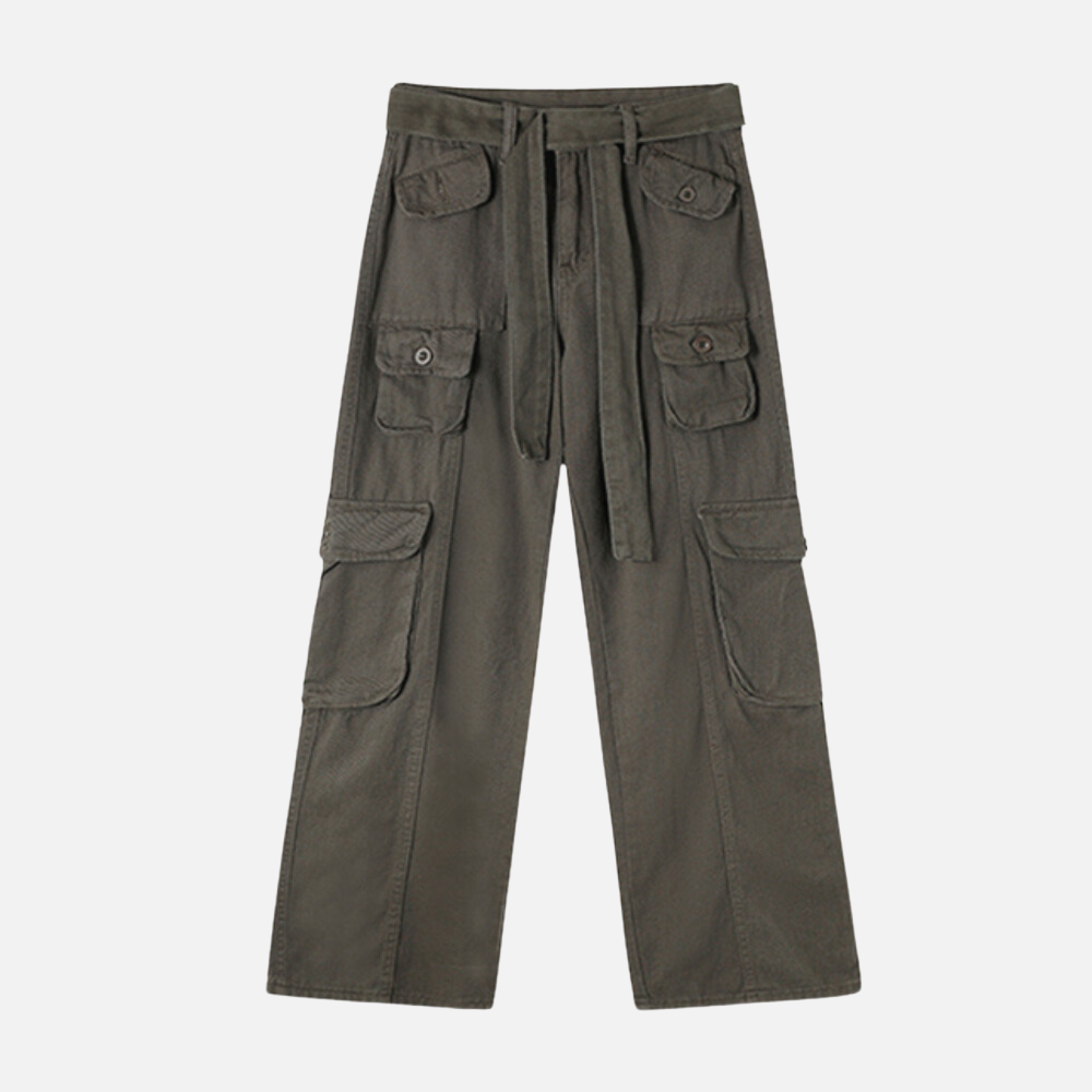Street Belt Multi-Pocket Cargo Pants