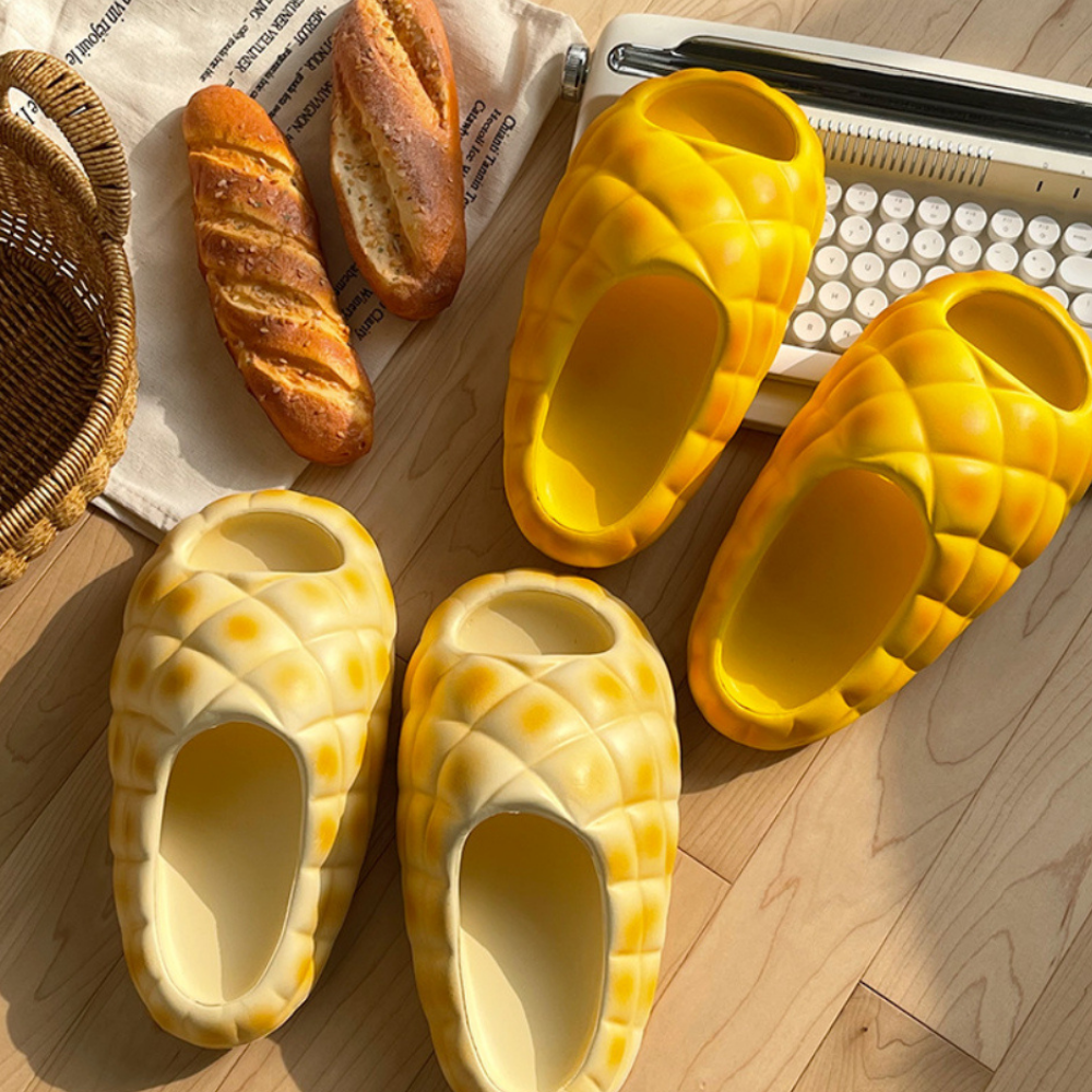 Cute Pineapple Bread Slippers