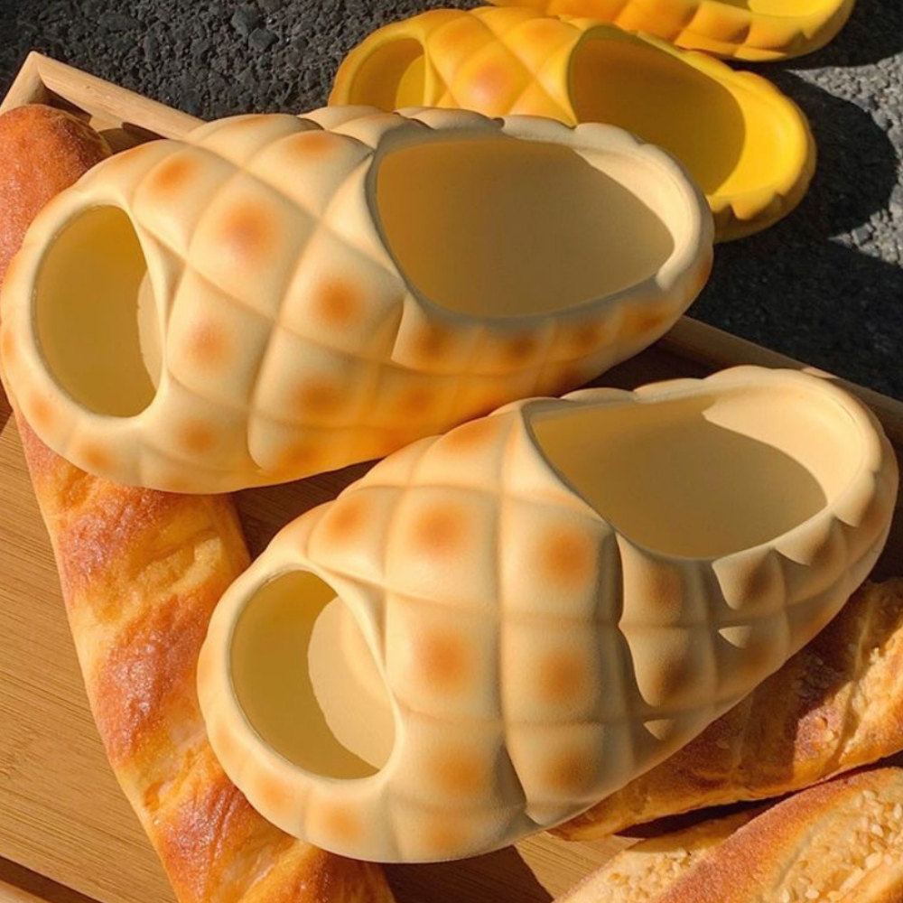 Cute Pineapple Bread Slippers