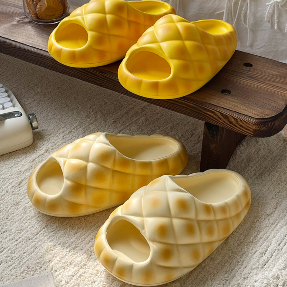 Cute Pineapple Bread Slippers