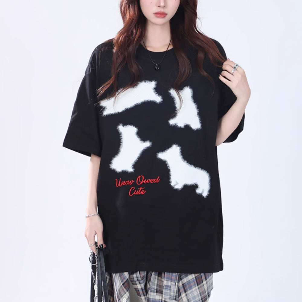 American Towel EmbroideRed Cat T-shirt