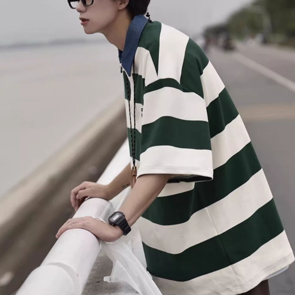 Japanese Contrast Polo Shirt