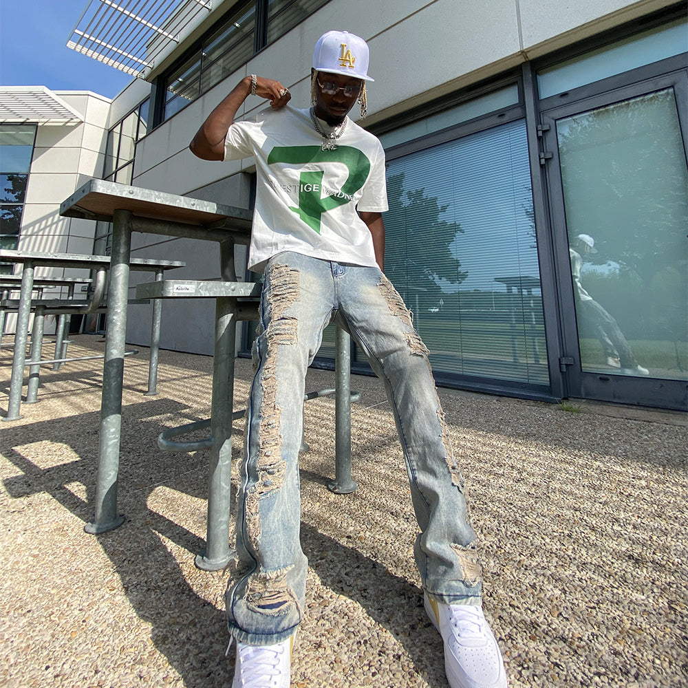 PM | Urban Letter Print Cotton T-shirt