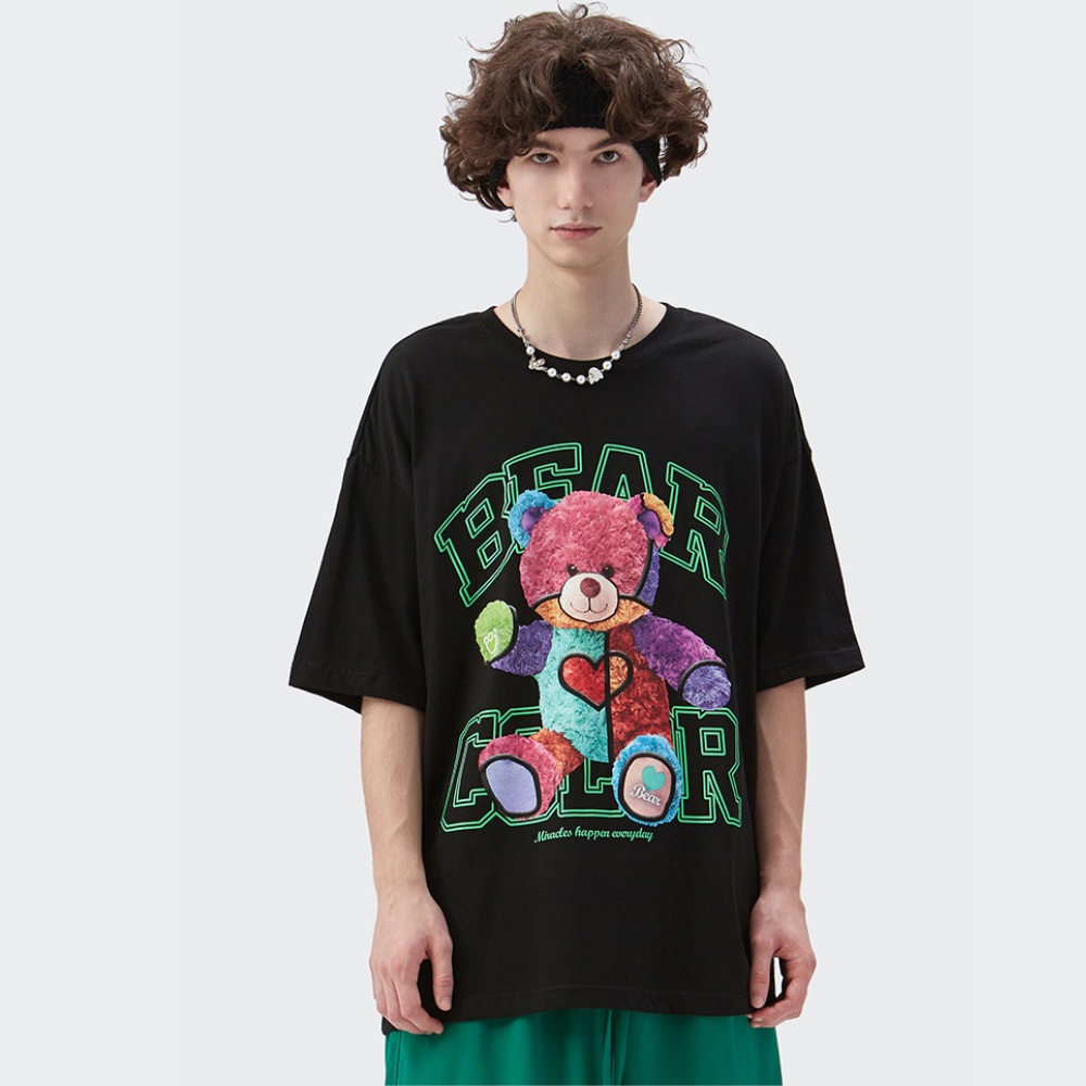 American Color Contrast Doll Bear T-shirt