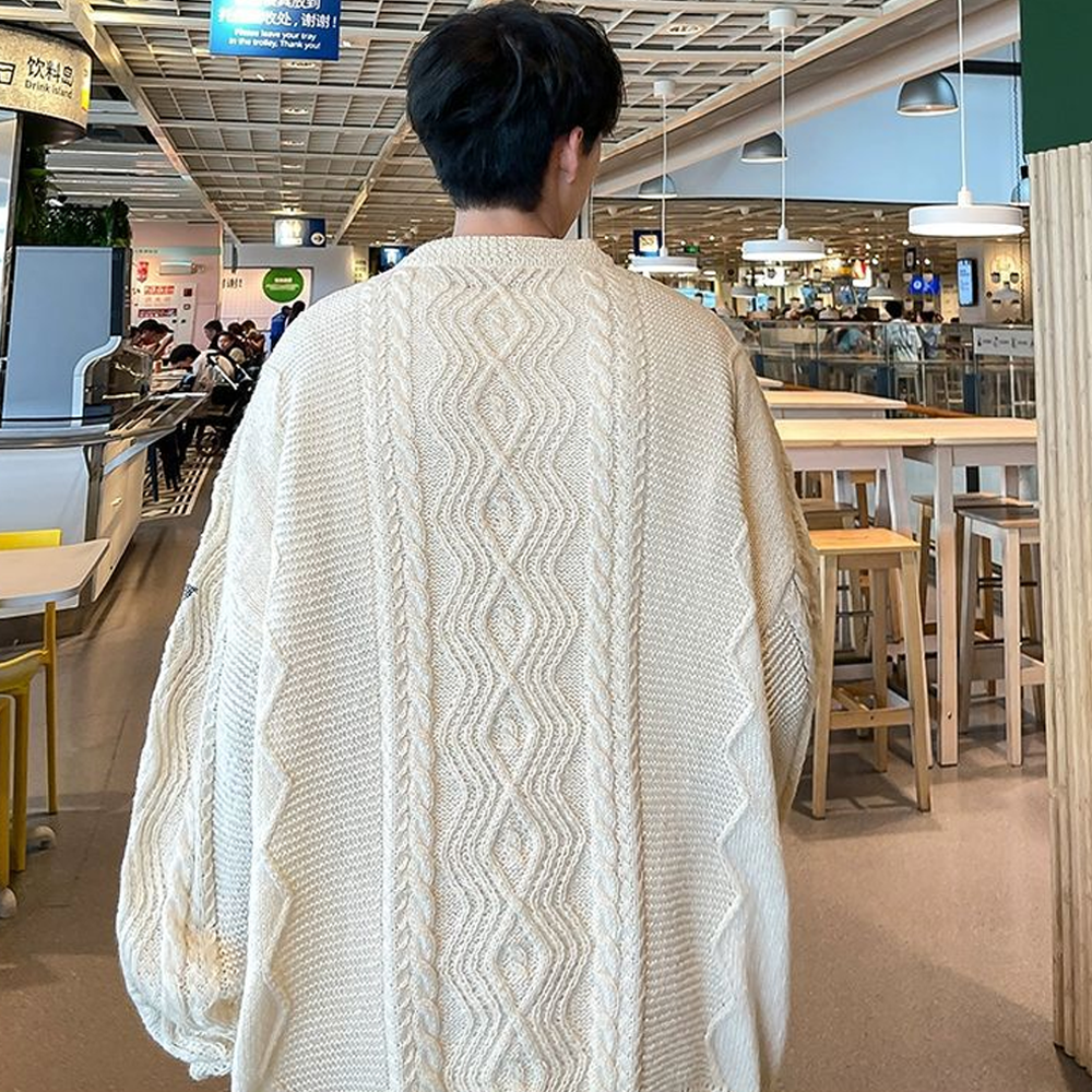 Simple Embroidery Twist Sweater