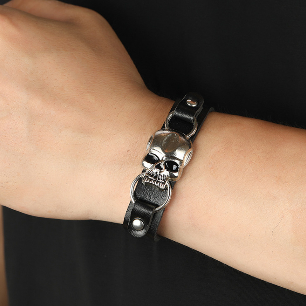 Skull Leather Bracelet