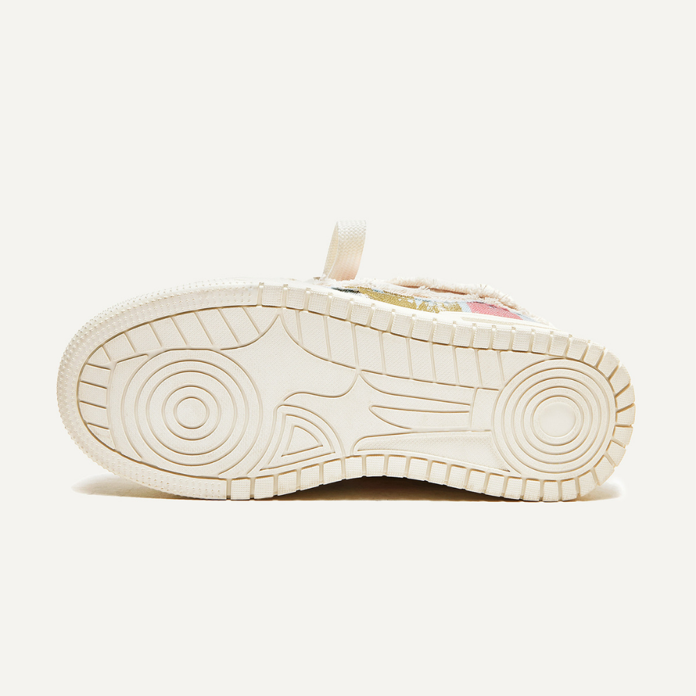 Street Denim Graffiti Raw Edge Sneaker