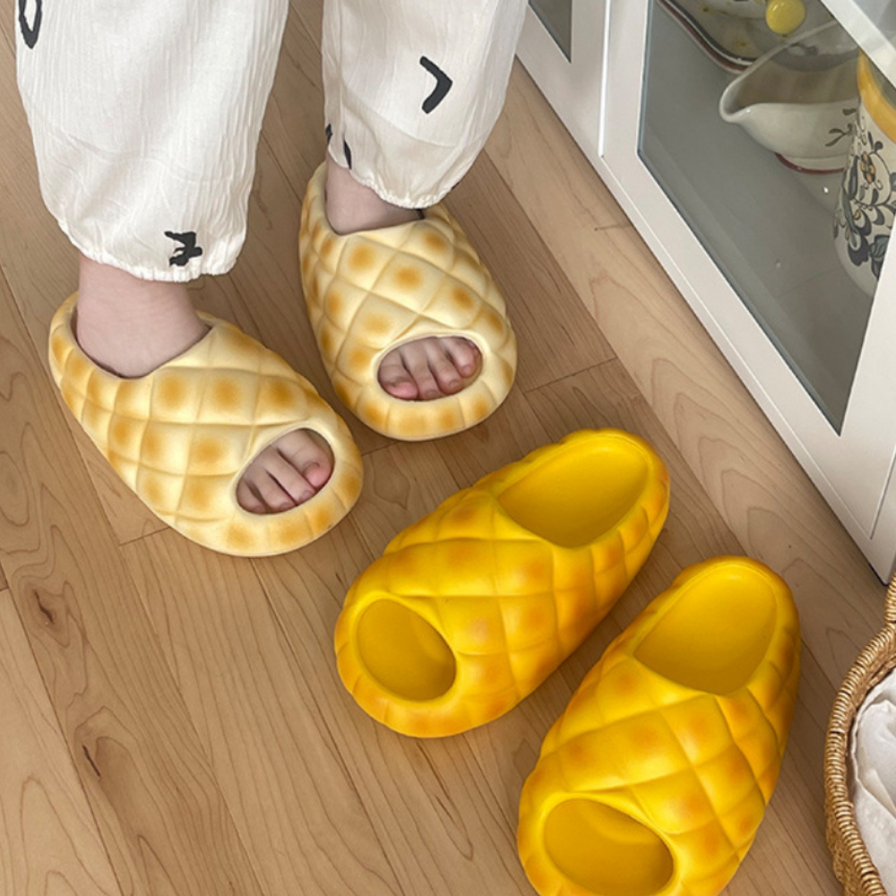 Cute Pineapple Bread Slippers