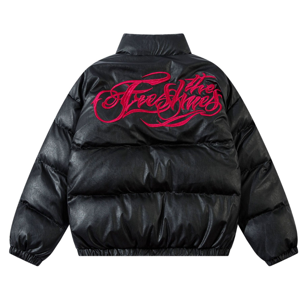 Oversize Embroidered Stand Collar Coat