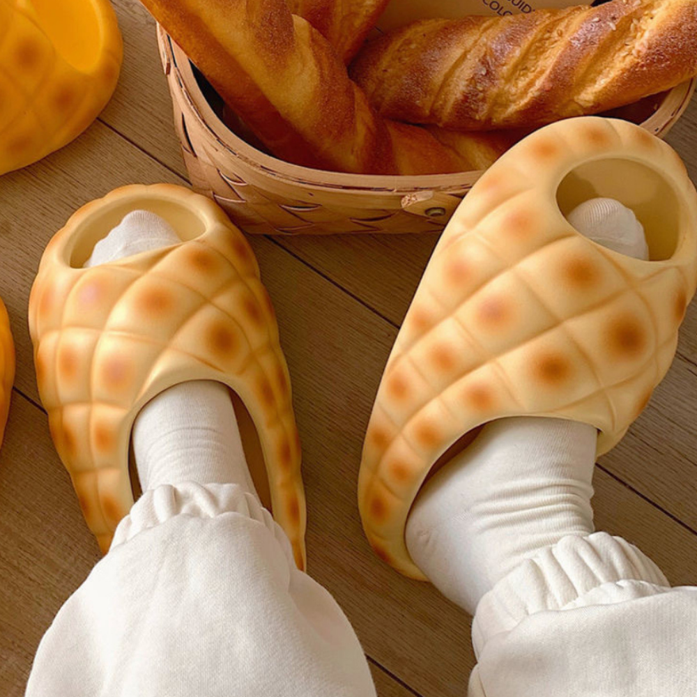 Cute Pineapple Bread Slippers