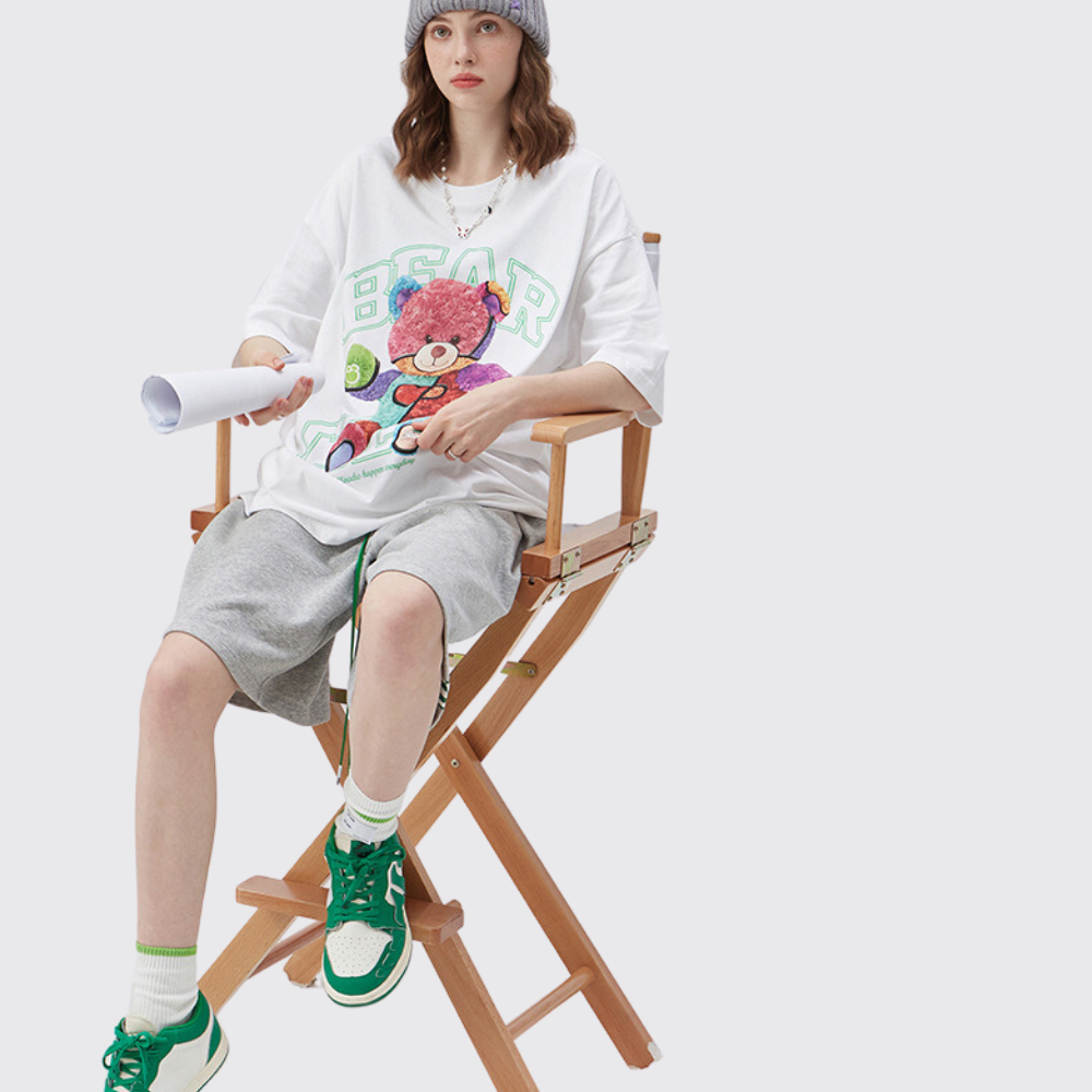 American Color Contrast Doll Bear T-shirt