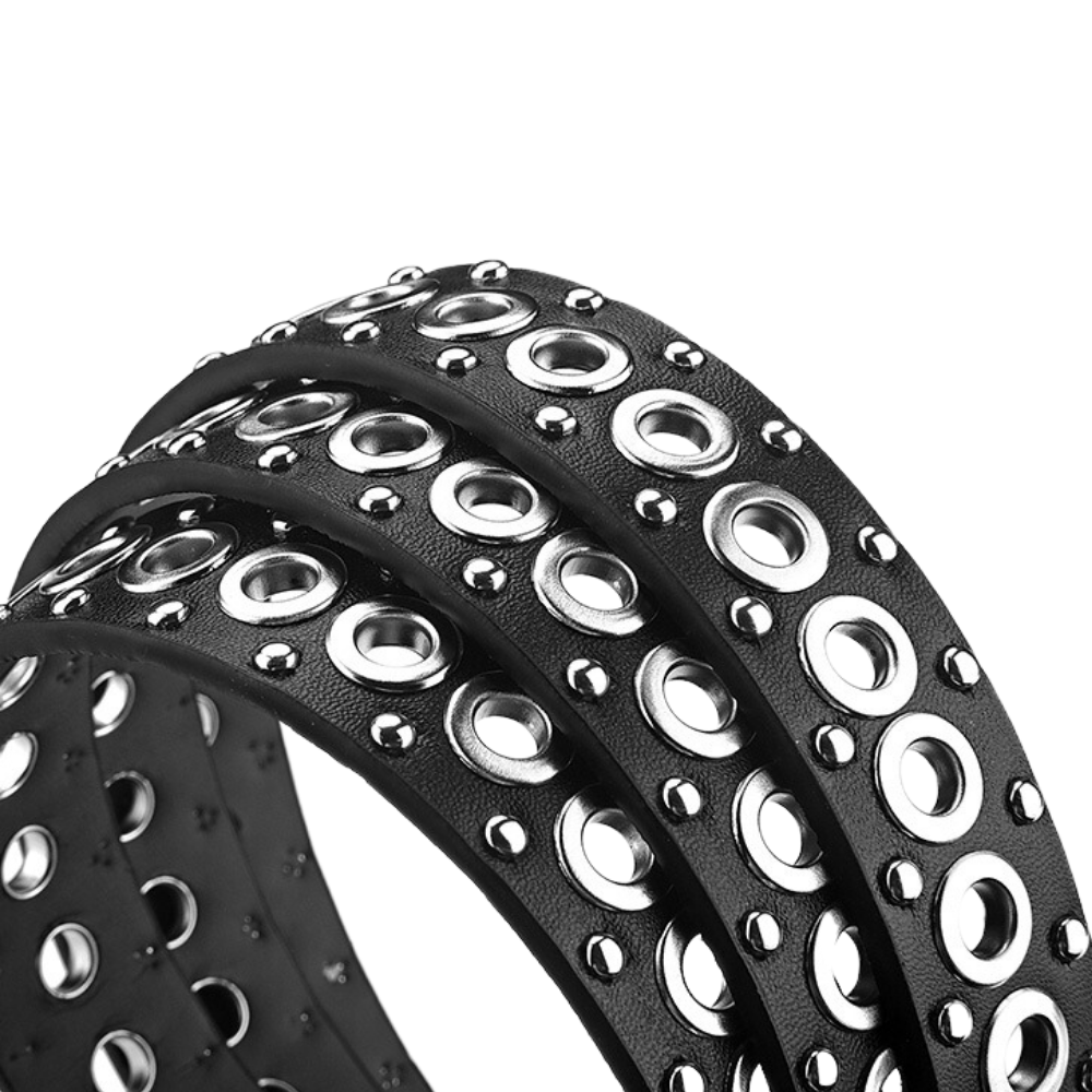 Punk Hollow Leather Belt