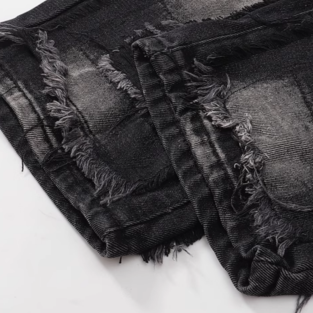 American High Street Gradient hole Jeans