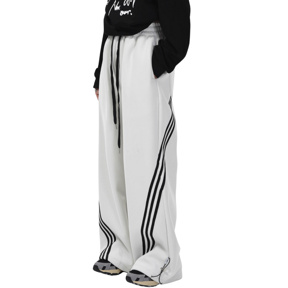 High Street Drawstring Floor-Length Sweatpants