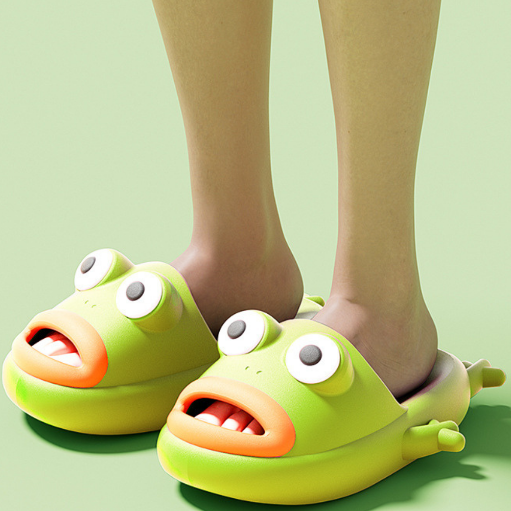Funny Frog Slippers