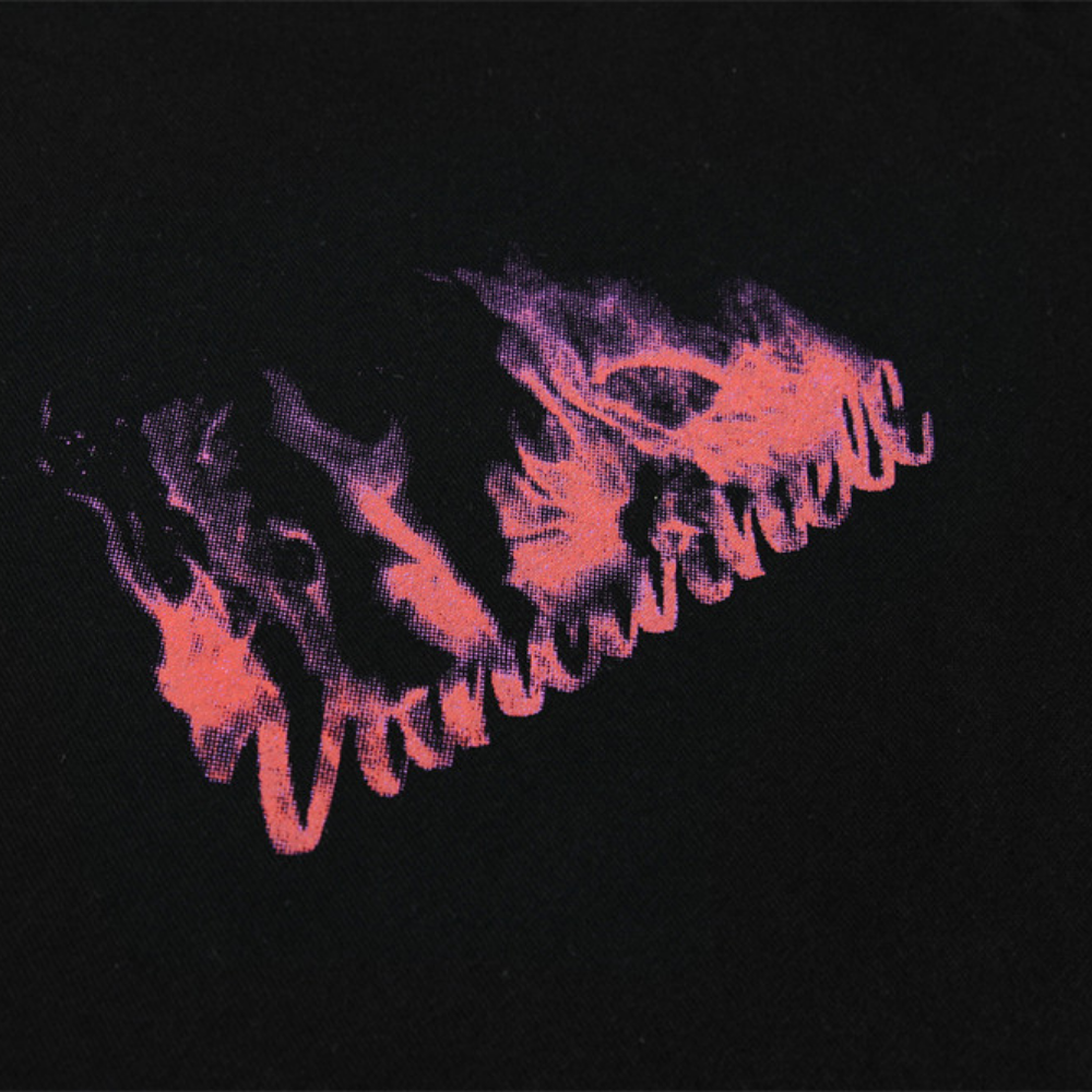 Urban Street Flame Heart Graphic T-Shirt