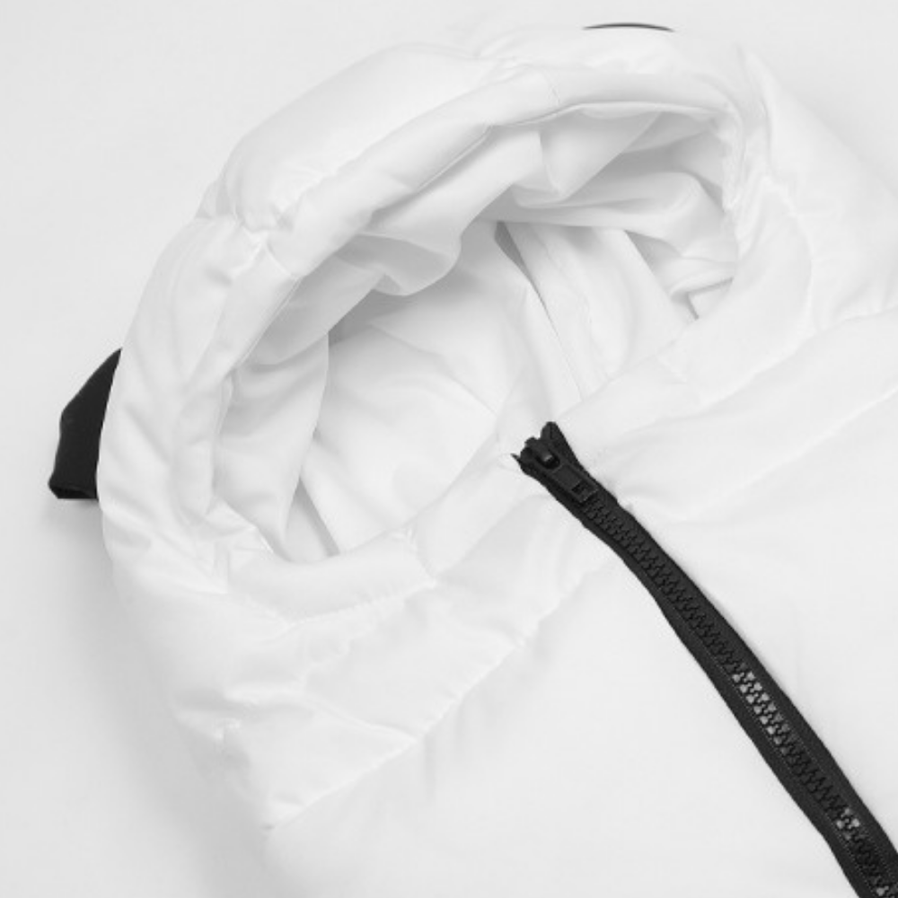 Panda-Paneled Windproof Hooded Coat