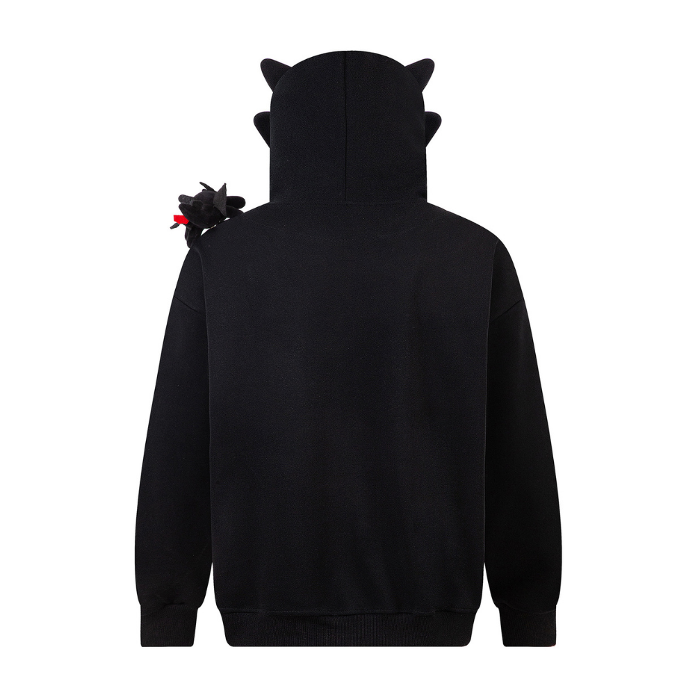 Cute Toothless Doll Embroidered Hoodie