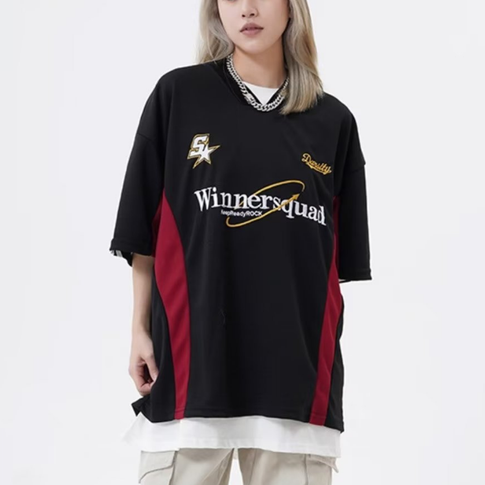 High Street Patchwork Embroidery T-shirt
