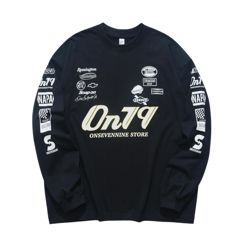 Vintage Sleeve Print Sweatshirt