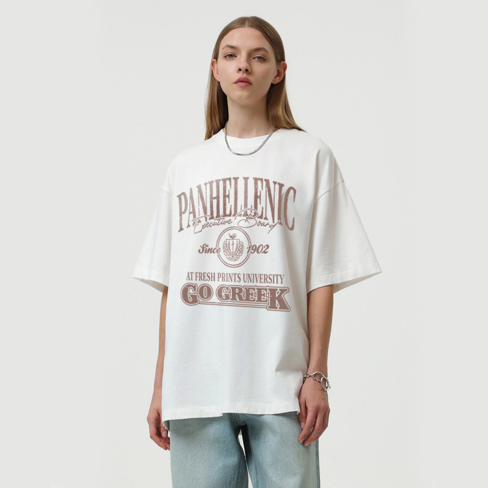 Vintage Lettering Cotton T-shirt